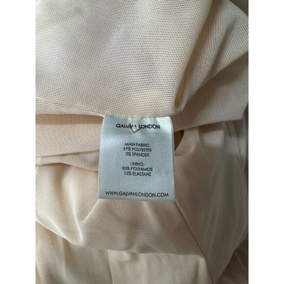 Galvan London Dress White Sequin Chiffon Mini FR34 US2 | Designer Cocktail Party - Picture 7 of 7